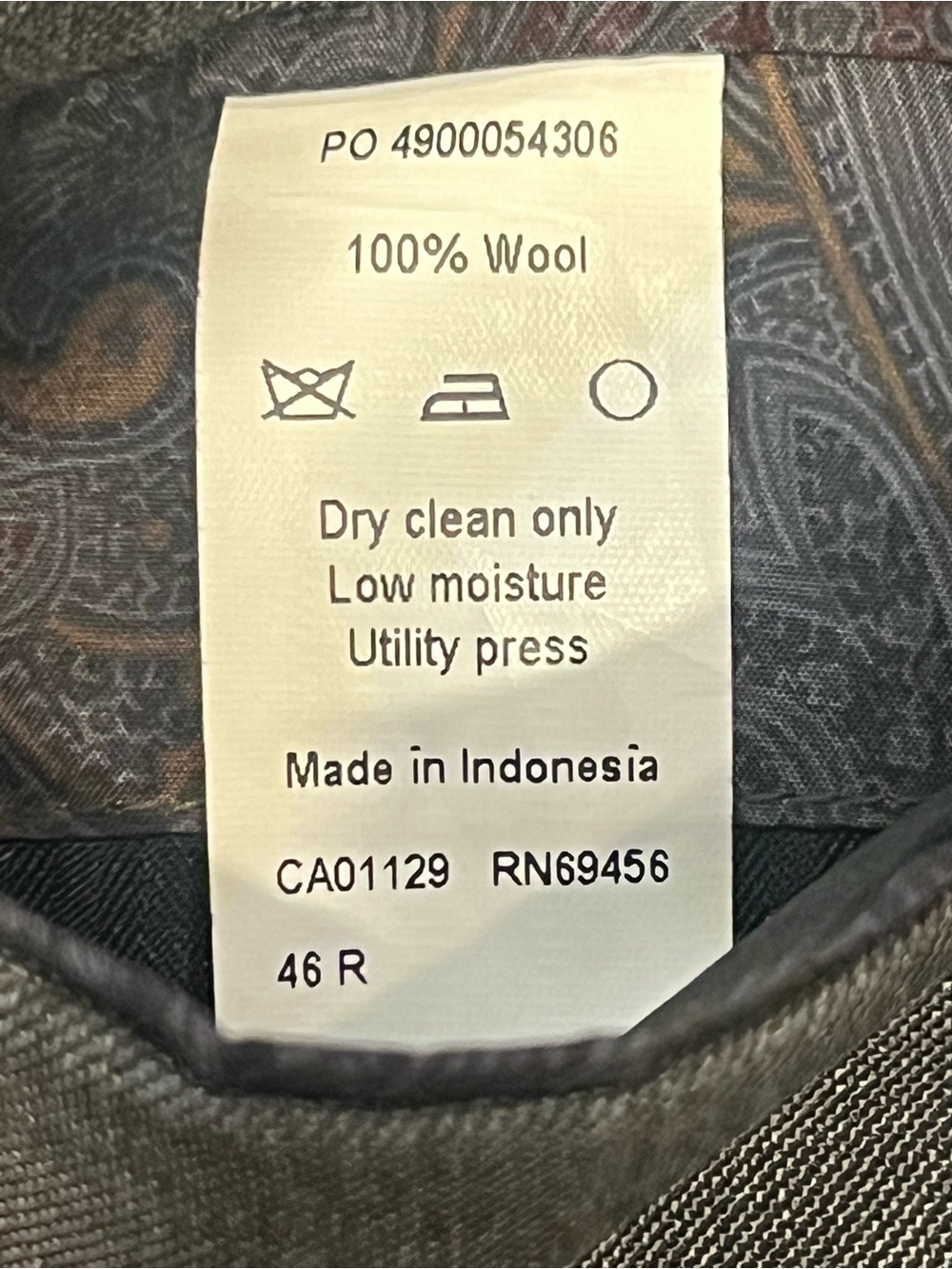 Lauren Ralph Lauren 100% Wool Charcoal Gray Two-Piece Suit 46 Chest 38 Waist - Picture 9 of 16